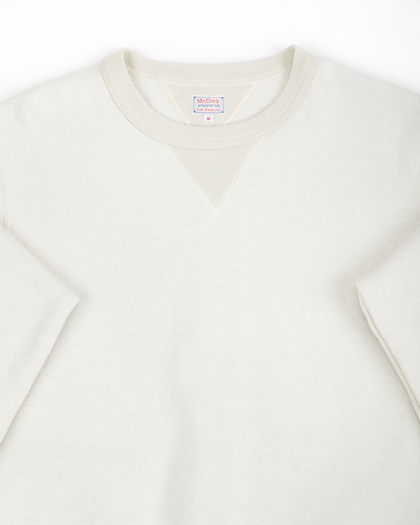 The Real McCoy's 10 oz Loopwheel Crewneck Sweatshirt - Milk - Standard & Strange