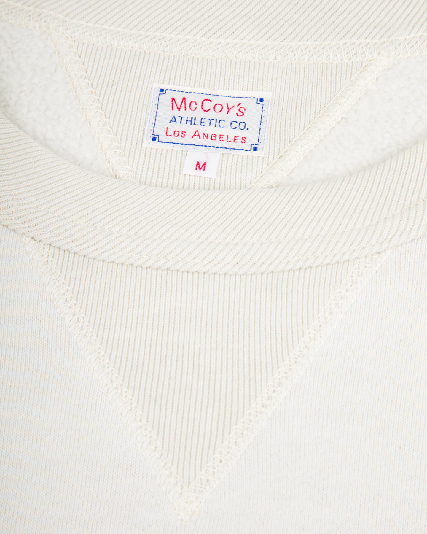 The Real McCoy's 10 oz Loopwheel Crewneck Sweatshirt - Milk - Standard & Strange