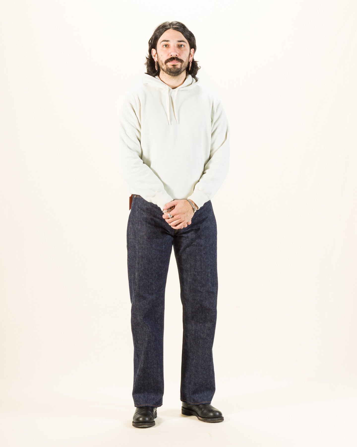 The Real McCoy's 10 oz Loopwheel Hooded Sweatshirt - Milk - Standard & Strange