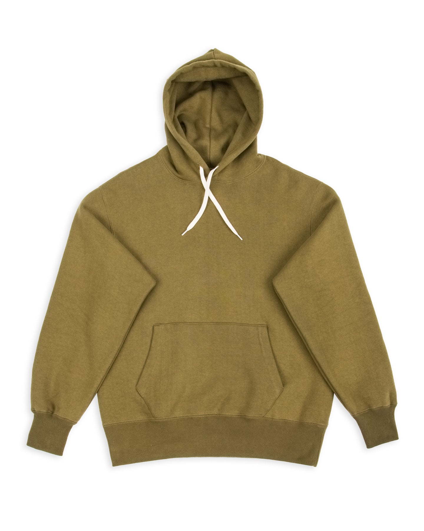 The Real McCoy's 10 oz Loopwheel Hooded Sweatshirt - Olive - Standard & Strange