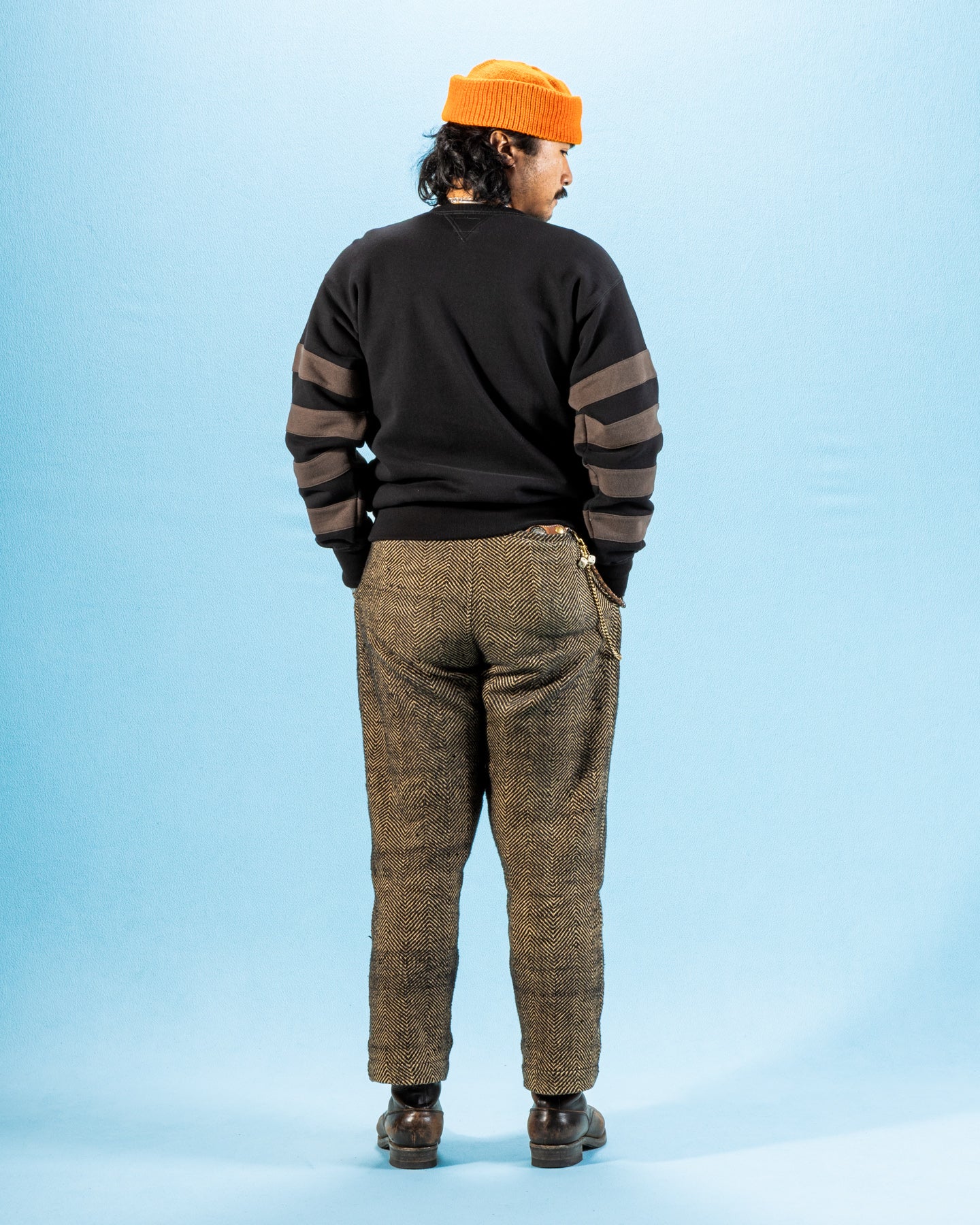 Buco Striped-Sleeve Sweatshirt - Black/Charcoal