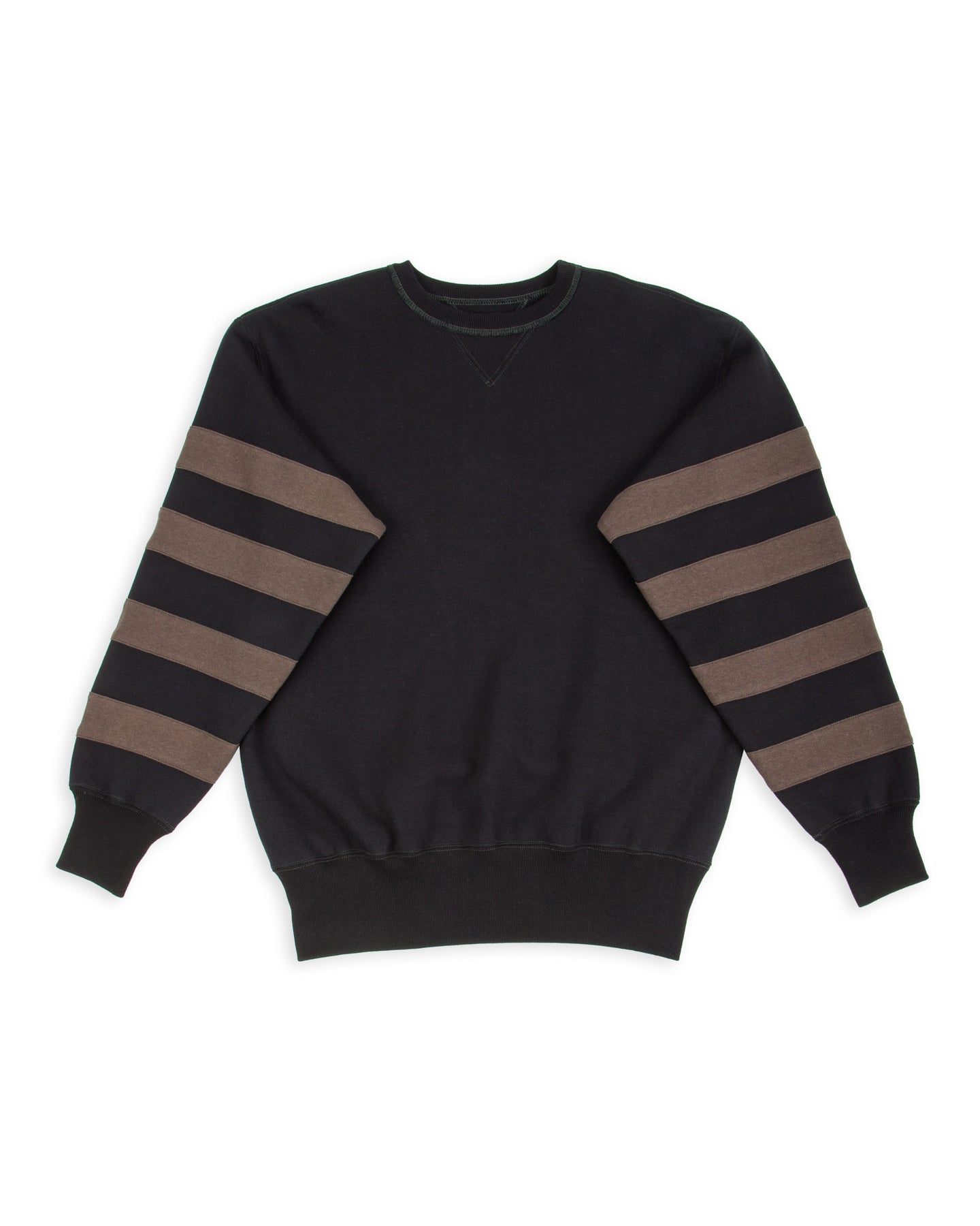 トップス BUCO STRIPED-SLEEVE SWEATSHIRT Buco Striped-Sleeve Sweatshirt - Black/Charcoal – Standard & Strange