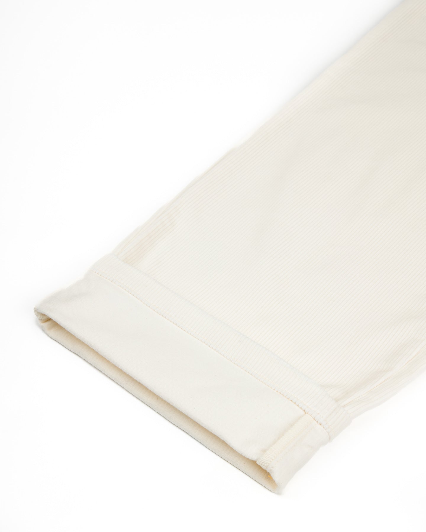 Double-Pleat Corduroy Trousers - White