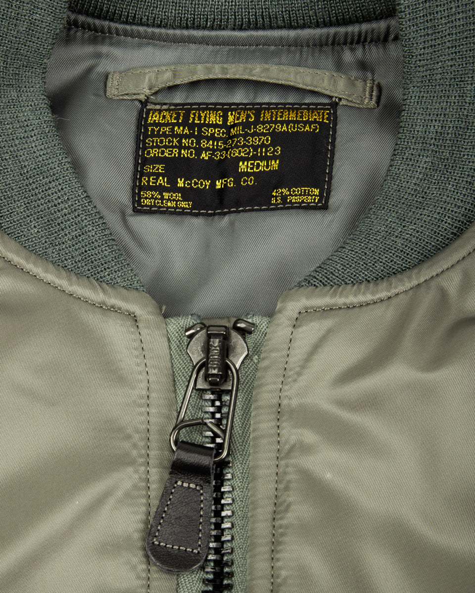 The Real McCoy's Type MA-1 REAL McCOY MFG. CO. - Sage Green - Standard & Strange