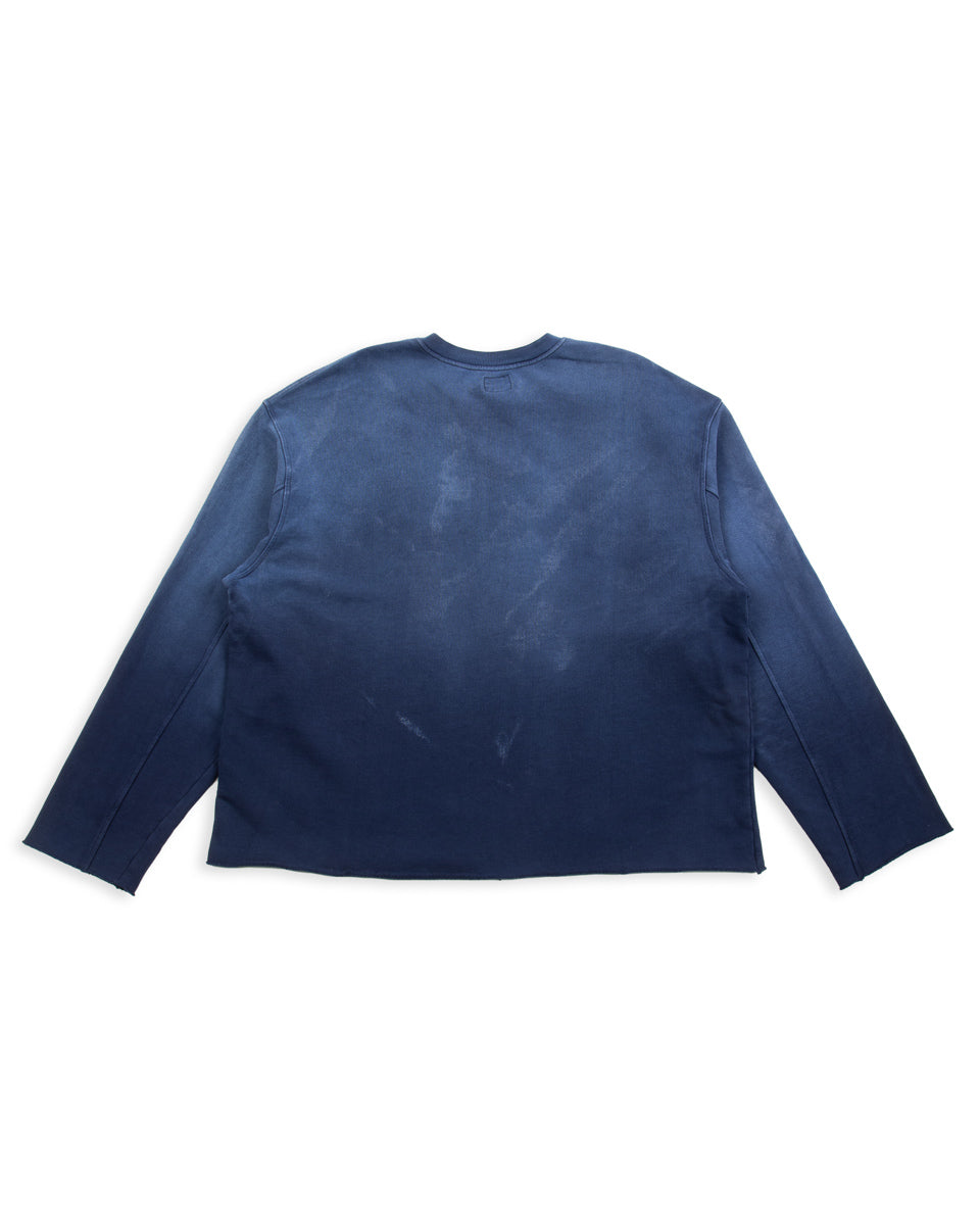 Vintage Heavy Cropped Oversized Crewneck - Navy - Standard & Strange