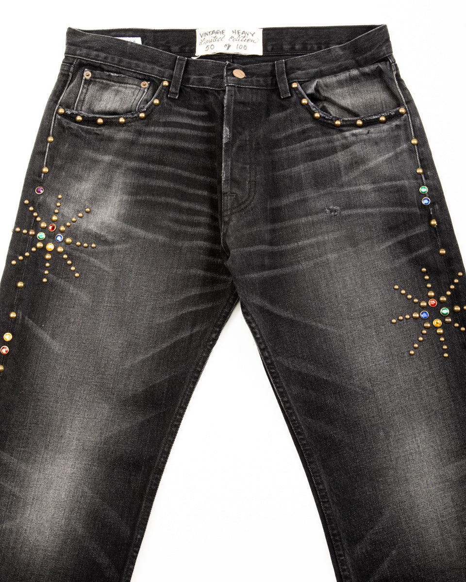 Vintage Heavy Leroy Studded Jean - Black - Standard & Strange