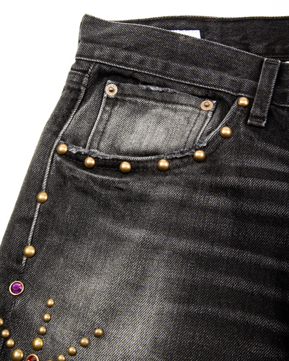 Vintage Heavy Leroy Studded Jean - Black - Standard & Strange
