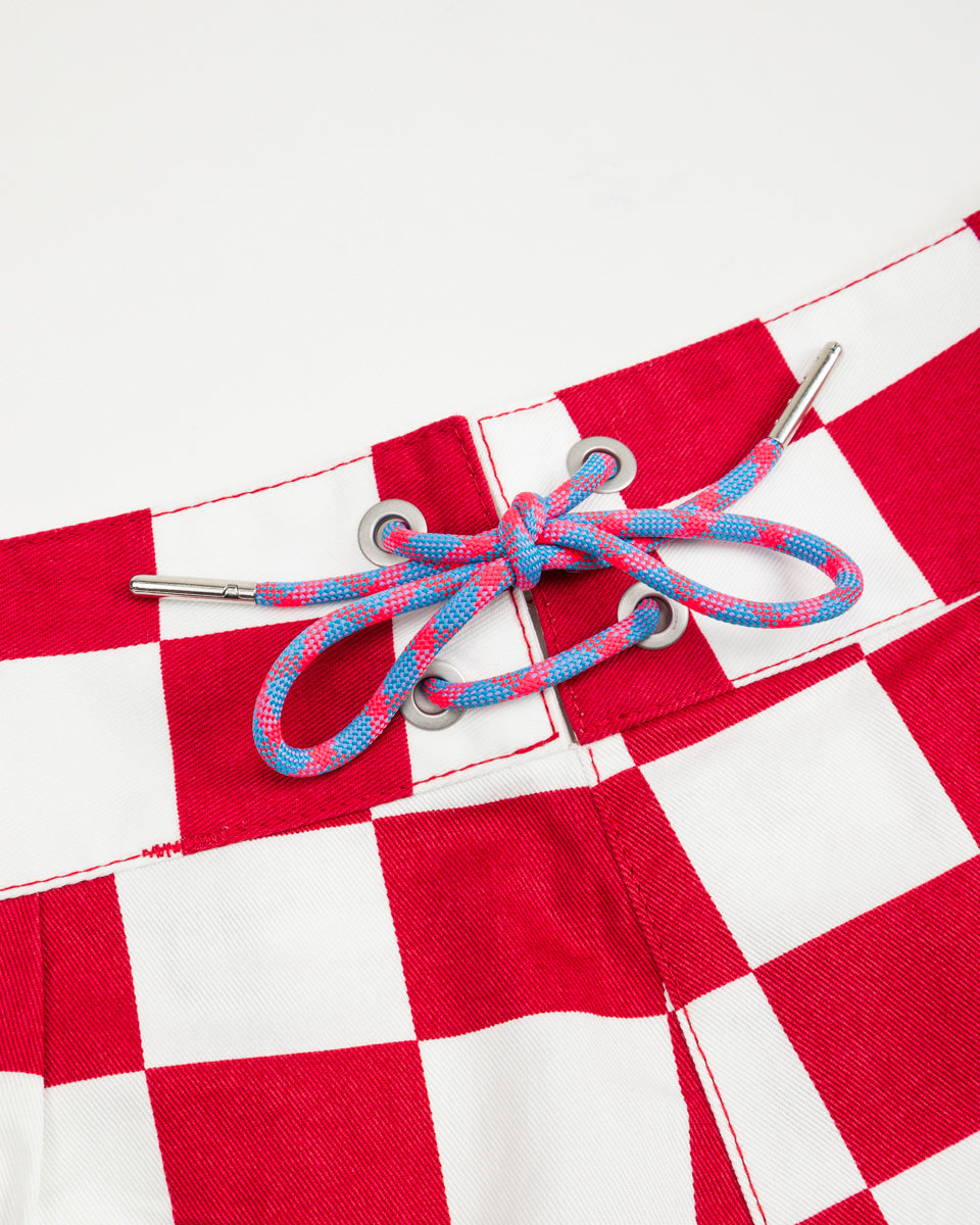 W'Menswear Burnout Pants - Red Check - Standard & Strange