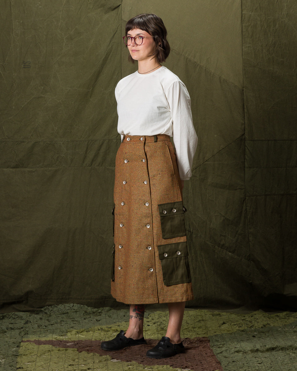 W'Menswear Fly Pocket Skirt - Brown - Standard & Strange