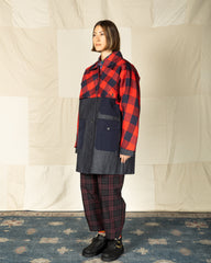 W'Menswear Hunter Fisher Coat - Denim/Red - Standard & Strange