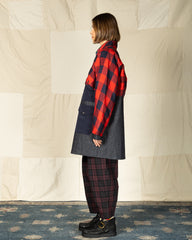 W'Menswear Hunter Fisher Coat - Denim/Red - Standard & Strange
