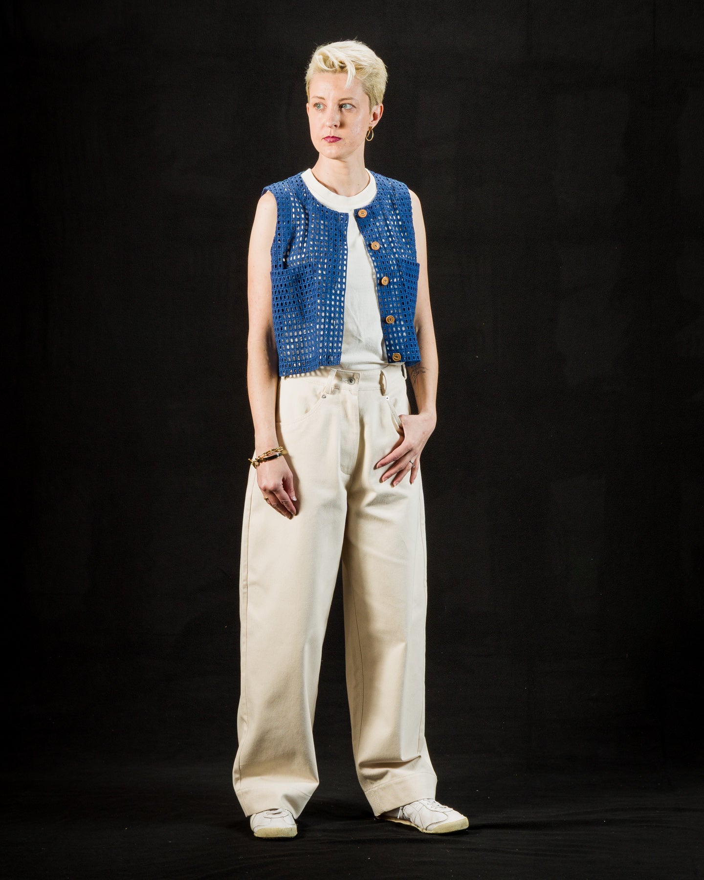 Naa Shirt - Indigo Deadstock Lace