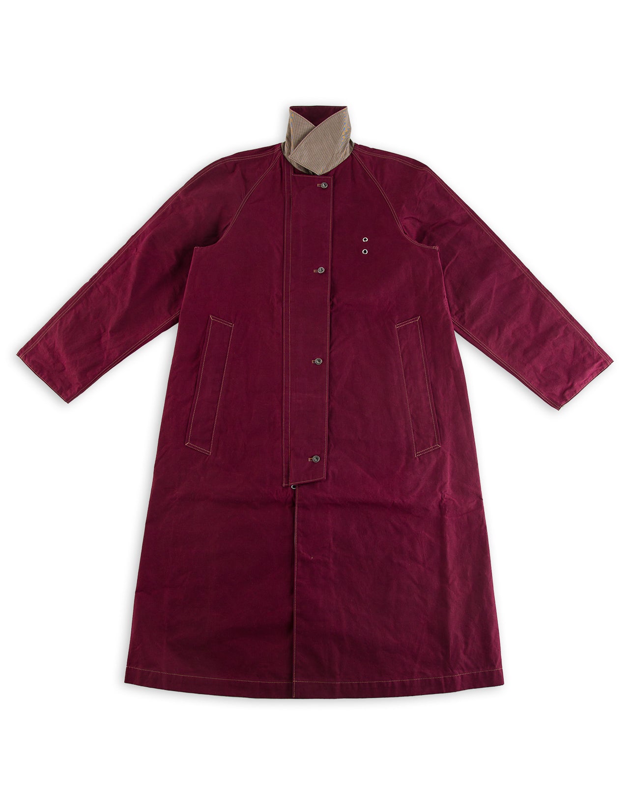 W'Menswear Reversible Cycling Trench - Burgundy - Standard & Strange
