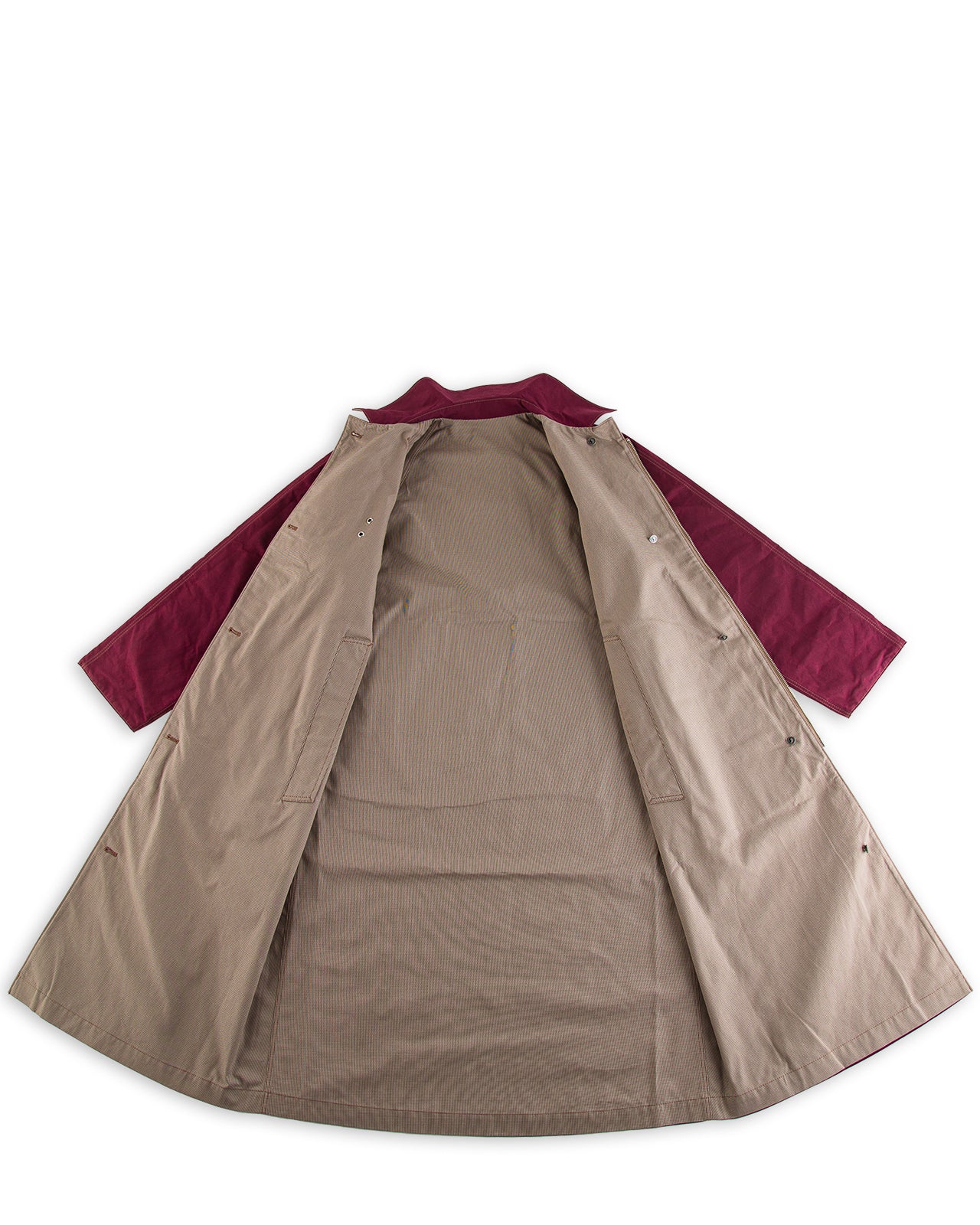 W'Menswear Reversible Cycling Trench - Burgundy - Standard & Strange