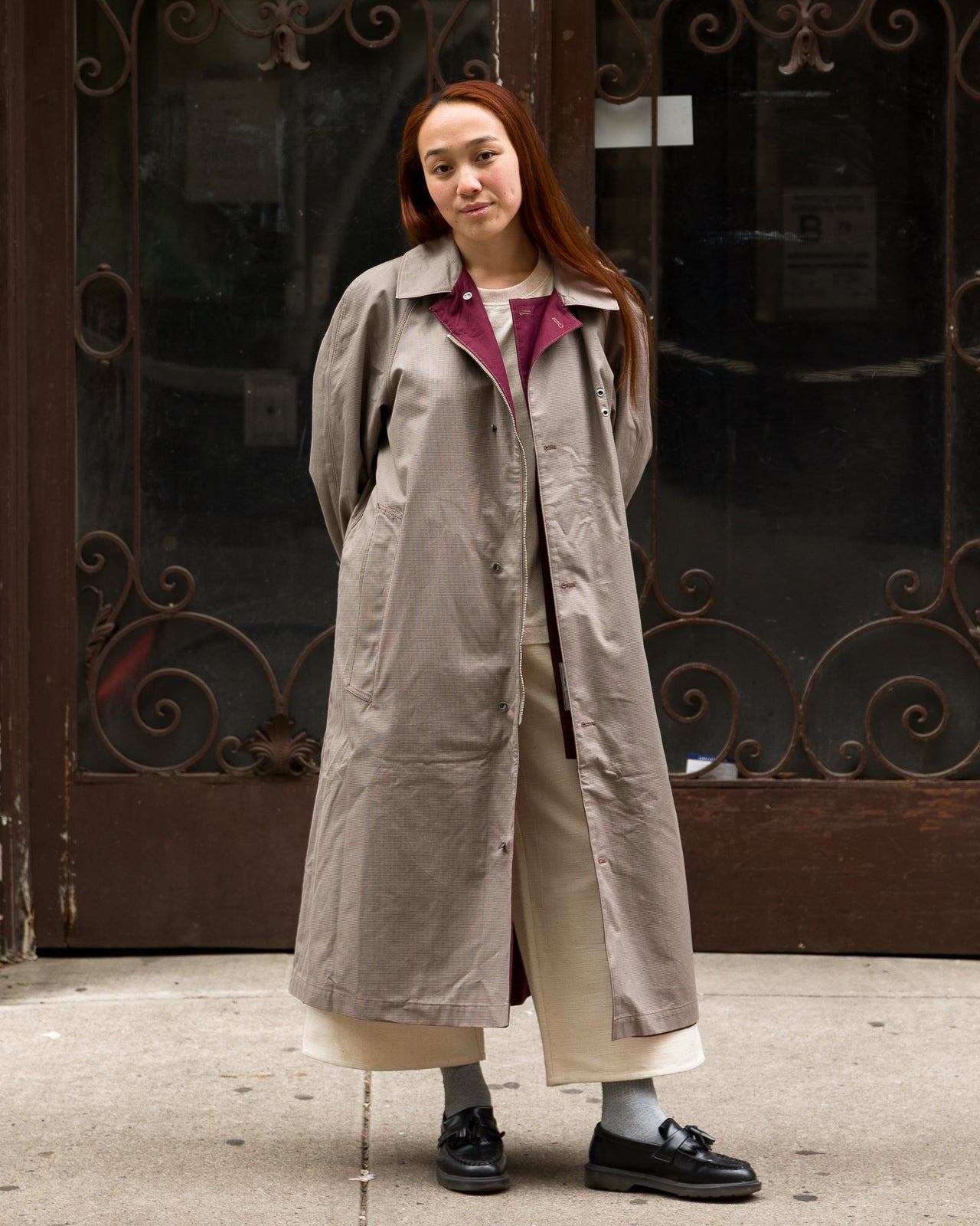 W'Menswear Reversible Cycling Trench - Burgundy - Standard & Strange