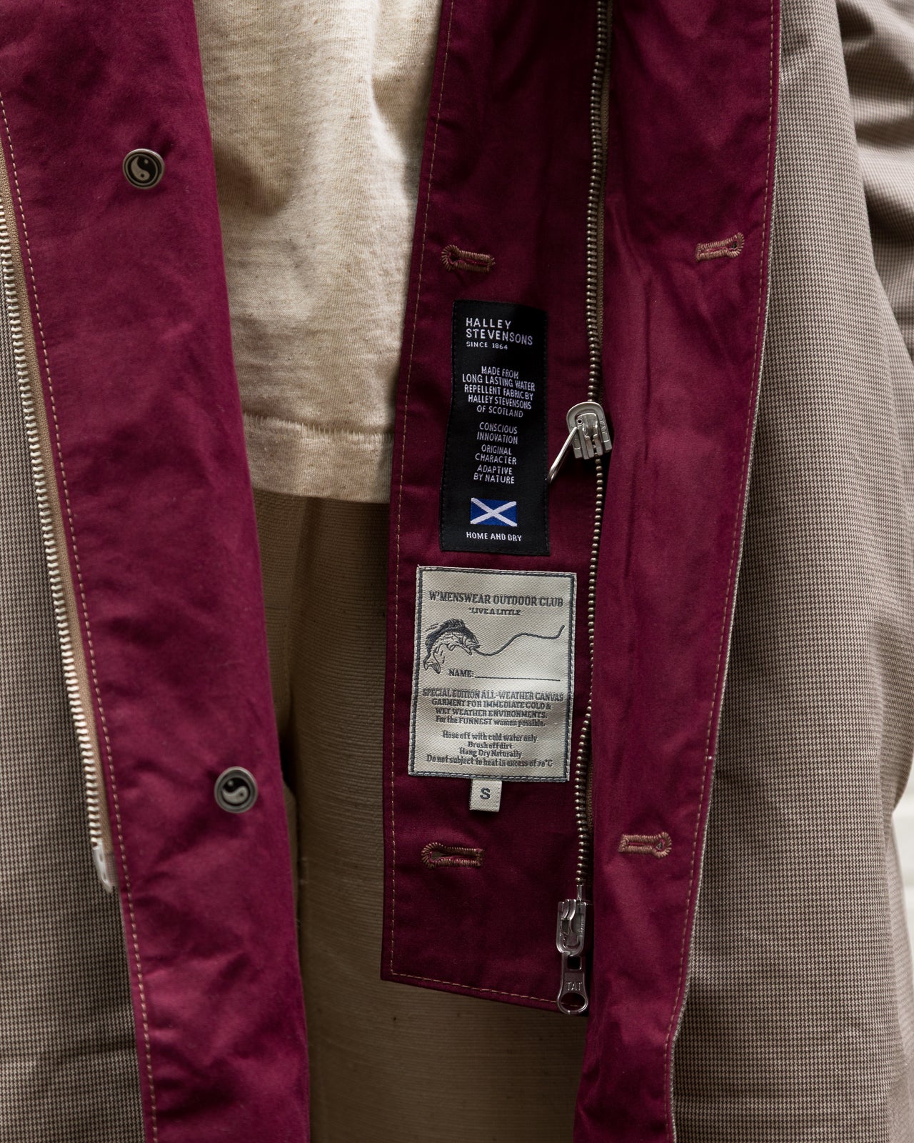 W'Menswear Reversible Cycling Trench - Burgundy - Standard & Strange