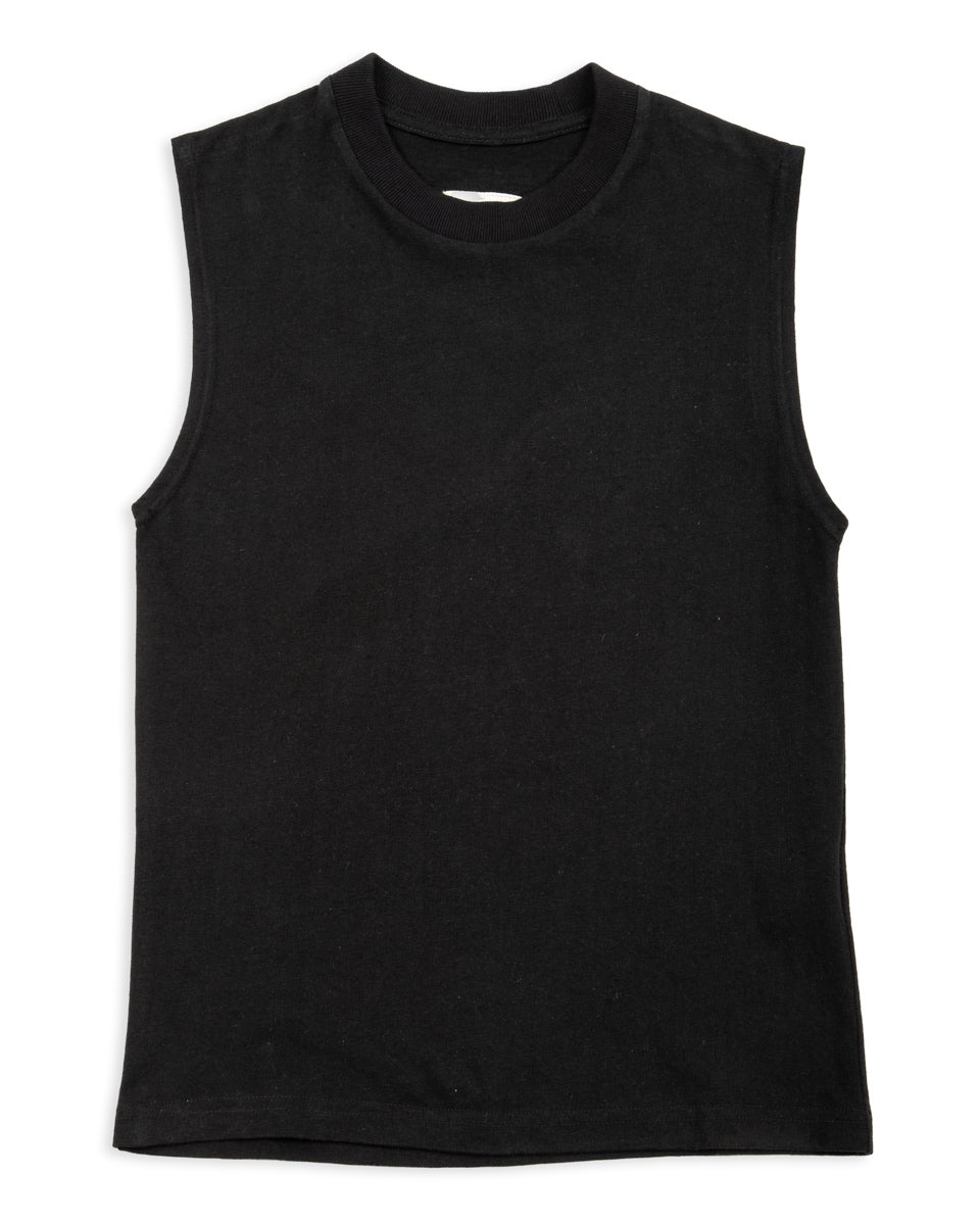 W'Menswear W'mens Tank - Black Cotton/Hemp - Standard & Strange