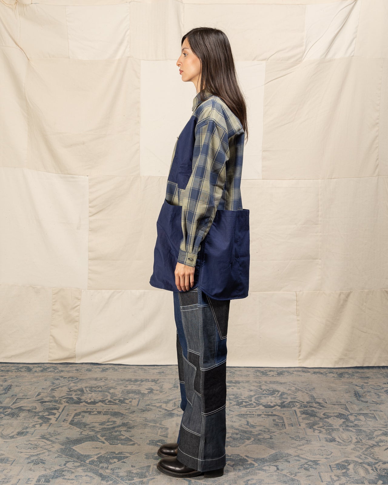 W'Menswear Mechanical Aid Shirt - Indigo Check - Standard & Strange