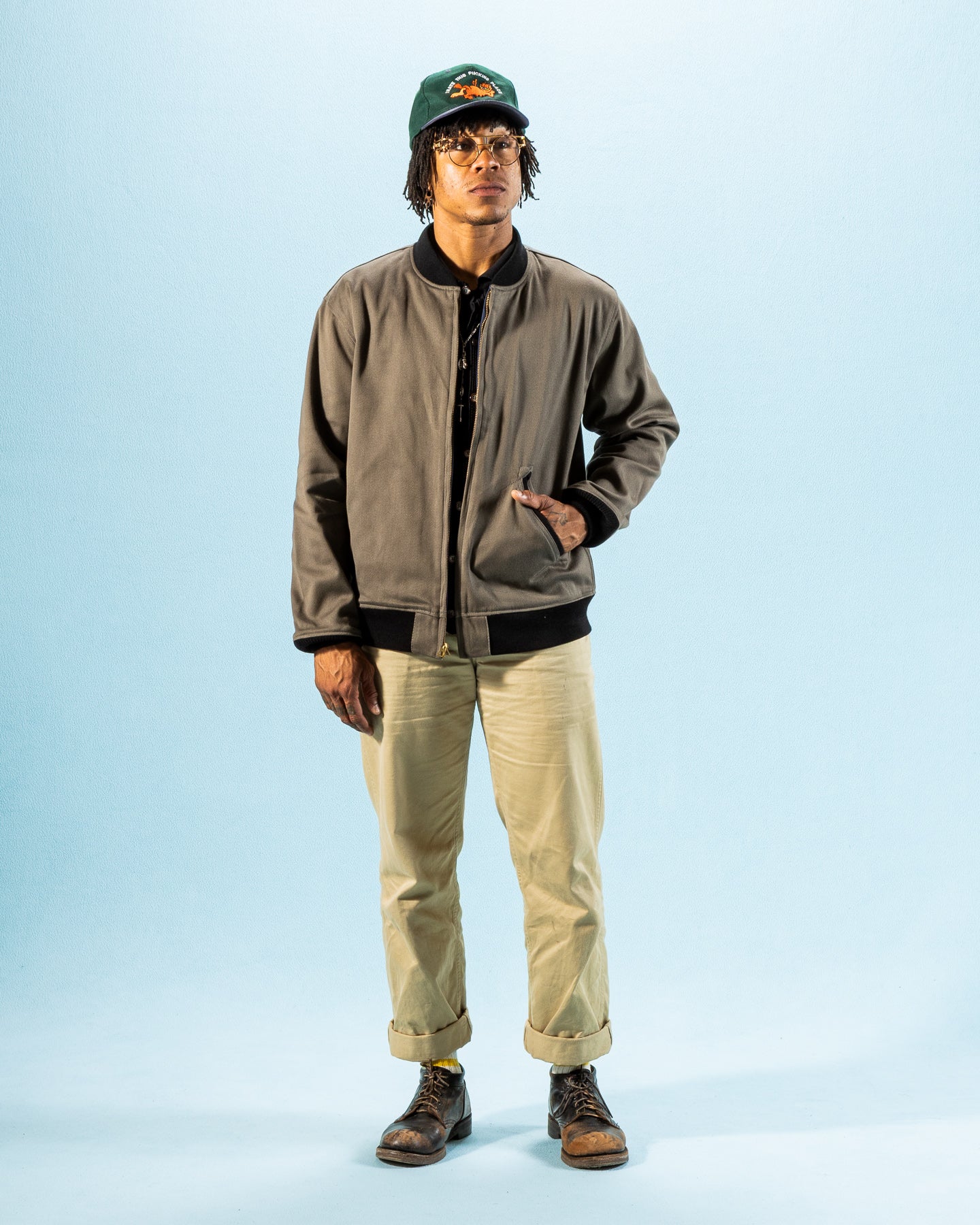 Warehouse Cadet's Varsity Jacket - Gray/Navy - Standard & Strange