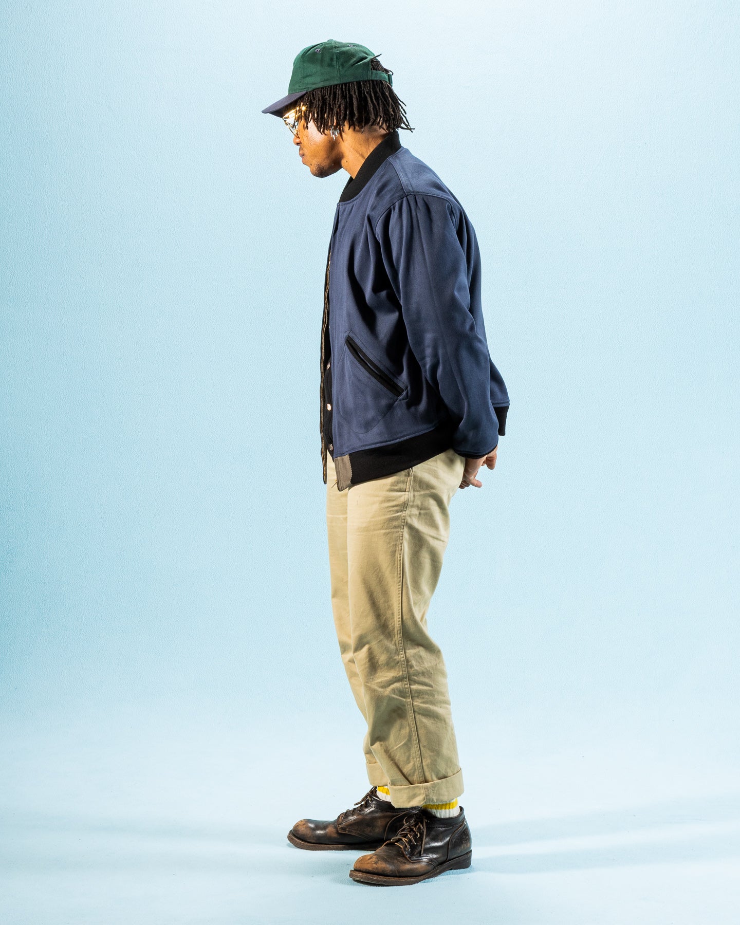 Warehouse Cadet's Varsity Jacket - Gray/Navy - Standard & Strange