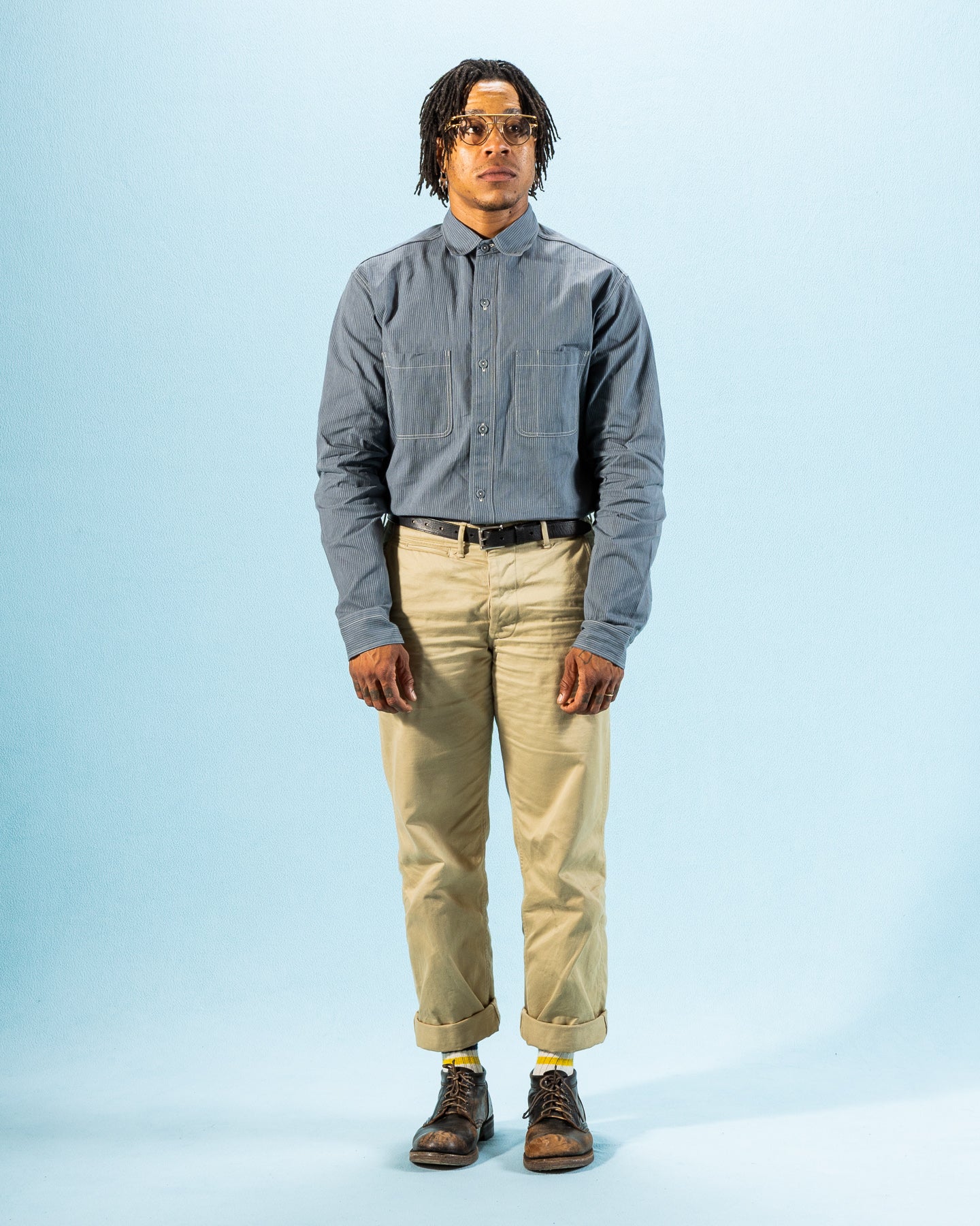 Warehouse Lot 3054 Wide Awake Shirt - Stripe - Standard & Strange