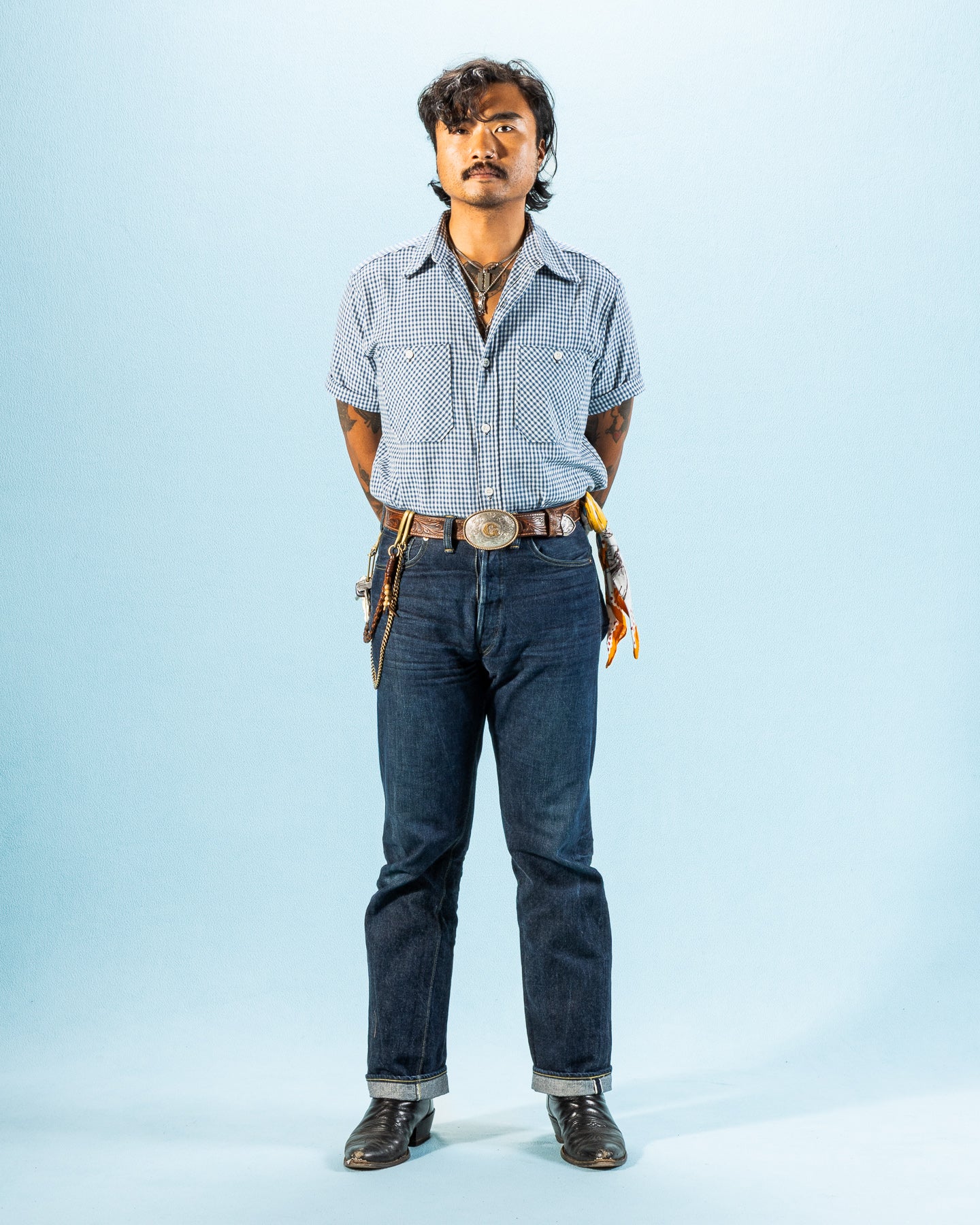 Warehouse Lot 3056 Check Work Shirt - Blue Gingham - Standard & Strange