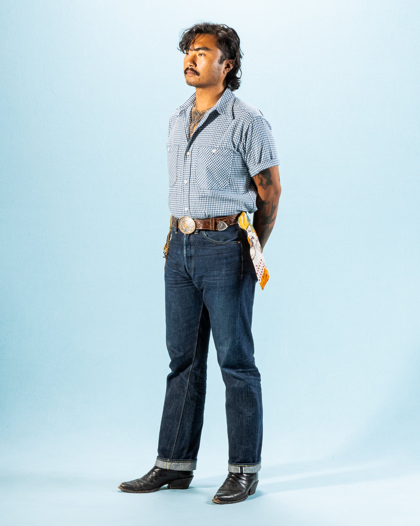 Warehouse Lot 3056 Check Work Shirt - Blue Gingham - Standard & Strange