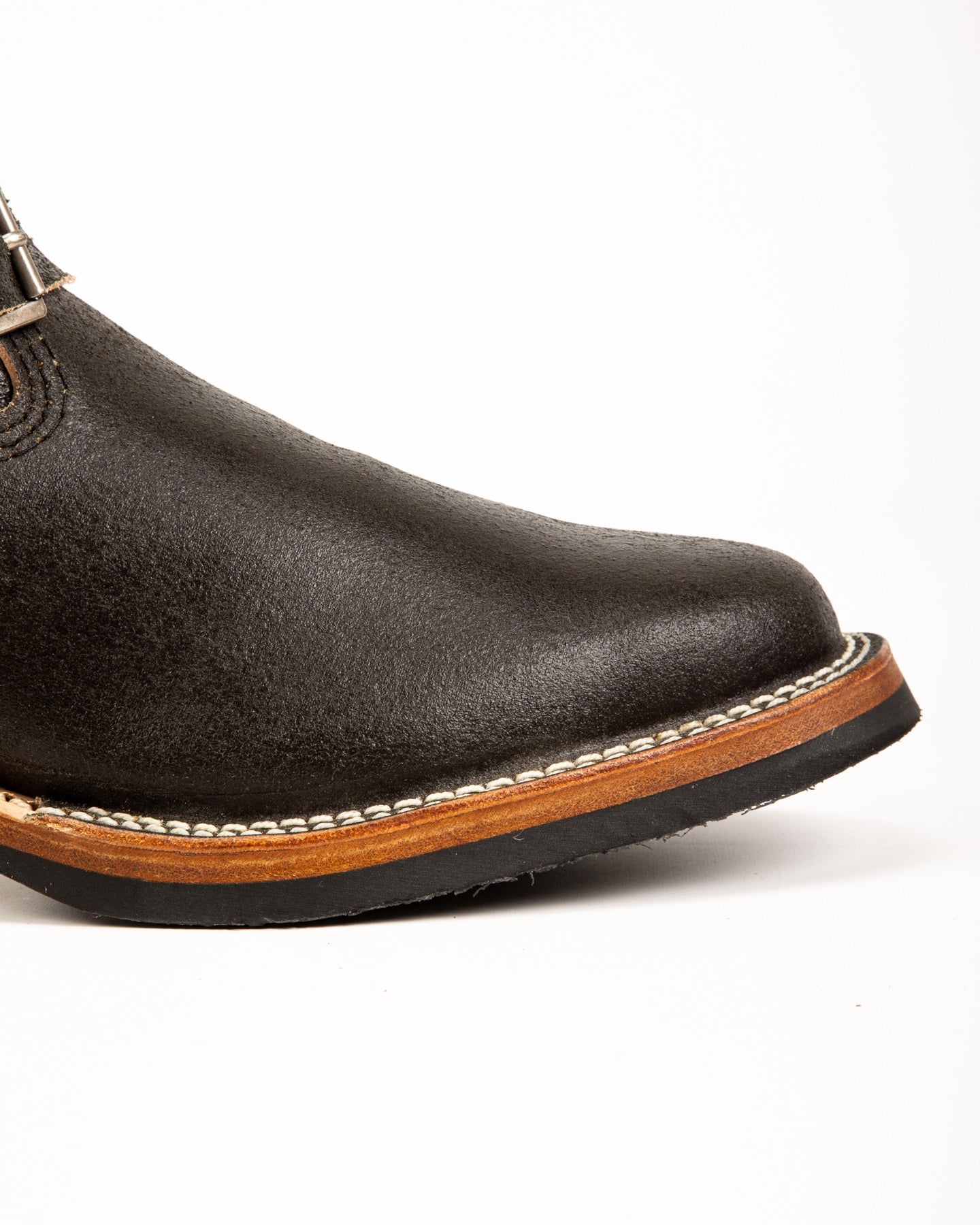 S&S x Wesco Quick Striker Engineer Boot - Olive Waxed Flesh