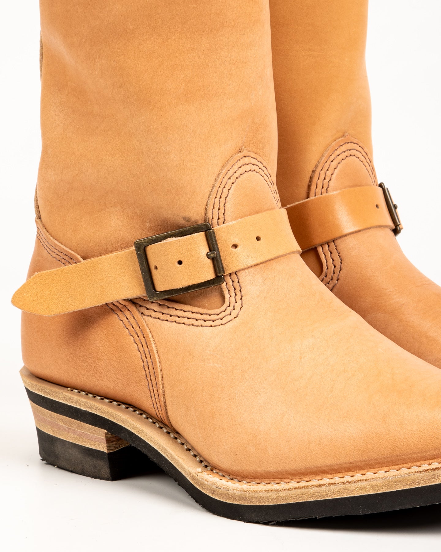 S&S x Wesco Van Cleef III Veg Tan Engineer Boot