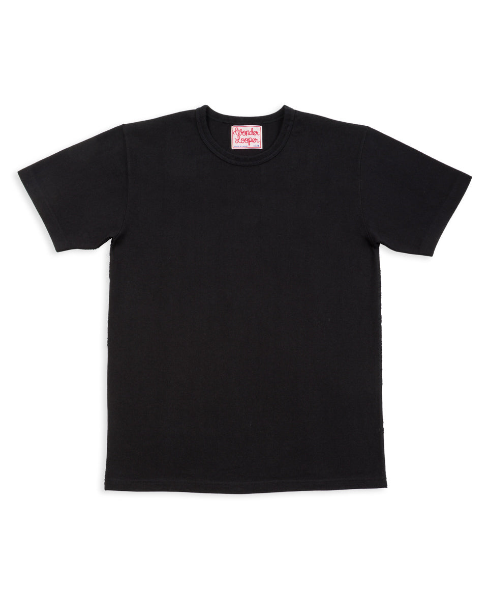 Wonder Looper Double Heavyweight Crewneck T-shirt - Black - Standard & Strange