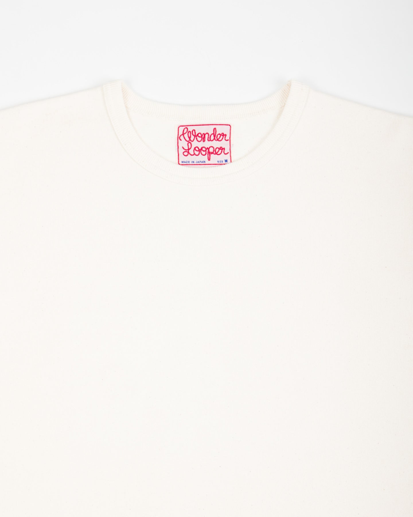 Wonder Looper Double Heavyweight Crewneck T-shirt - Ecru - Standard & Strange