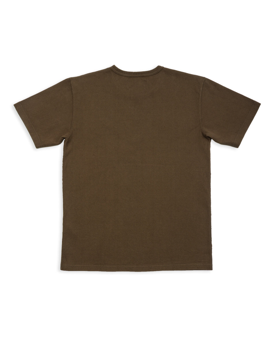 Wonder Looper Double Heavyweight Crewneck T-shirt - Khaki Green - Standard & Strange