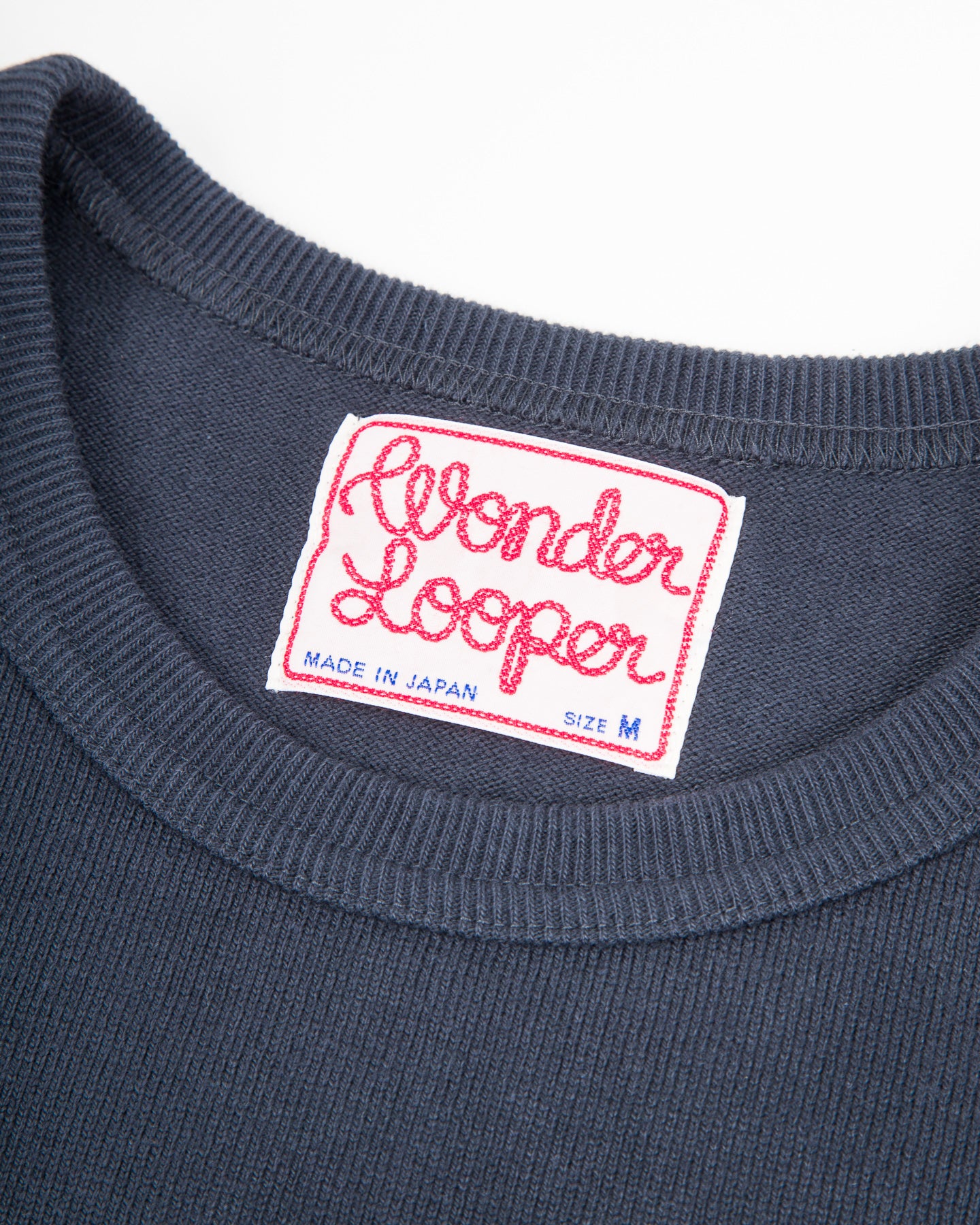 Wonder Looper Double Heavyweight Crewneck T-shirt - Navy - Standard & Strange