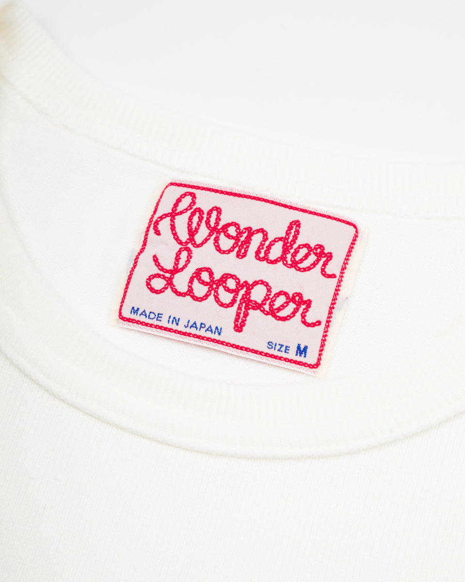 Wonder Looper Double Heavyweight Crewneck T-shirt - White - Standard & Strange