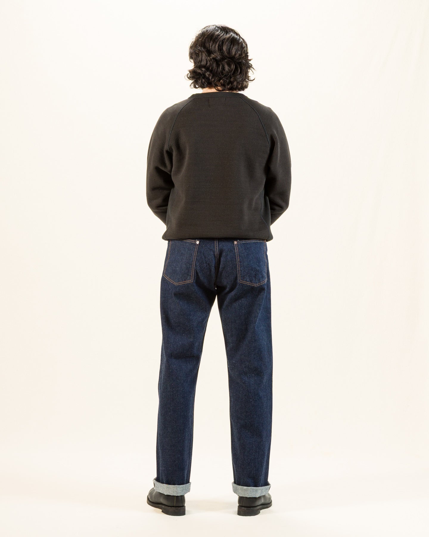 Wonder Looper Double Heavyweight French Terry Pullover Crewneck - Sumi Black - Standard & Strange