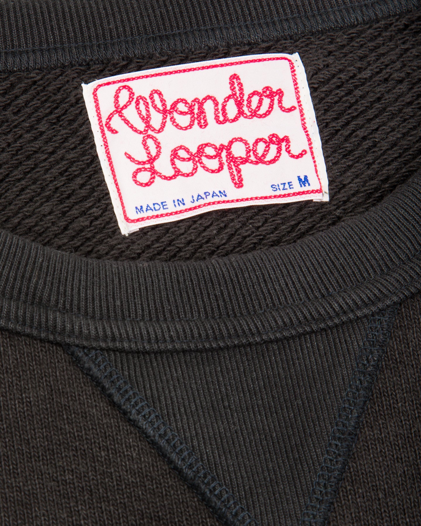 Wonder Looper Double Heavyweight French Terry Pullover Crewneck - Sumi Black - Standard & Strange