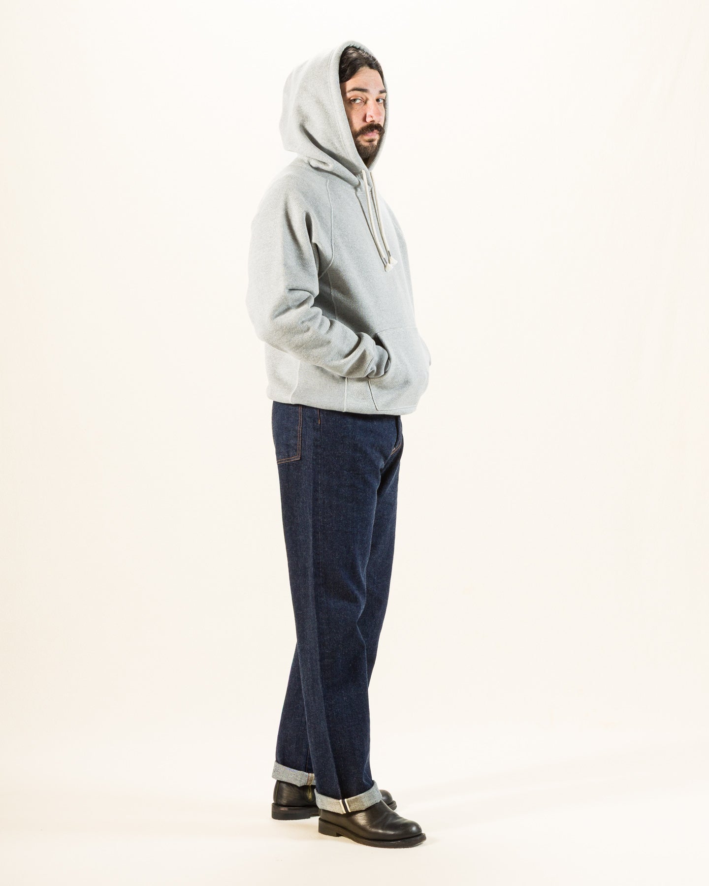 Wonder Looper Double Heavyweight French Terry Pullover Hoodie - Heather Grey - Standard & Strange