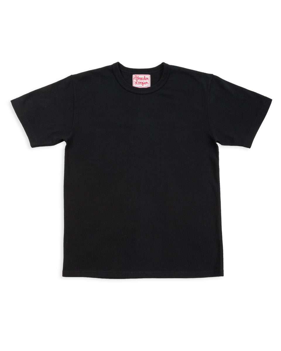 Wonder Looper ELS Recycled Cotton Slub T-Shirt - Black - Standard & Strange