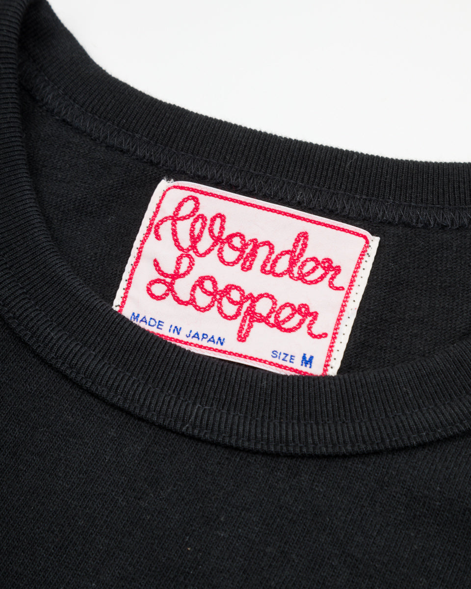 Wonder Looper ELS Recycled Cotton Slub T-Shirt - Black - Standard & Strange