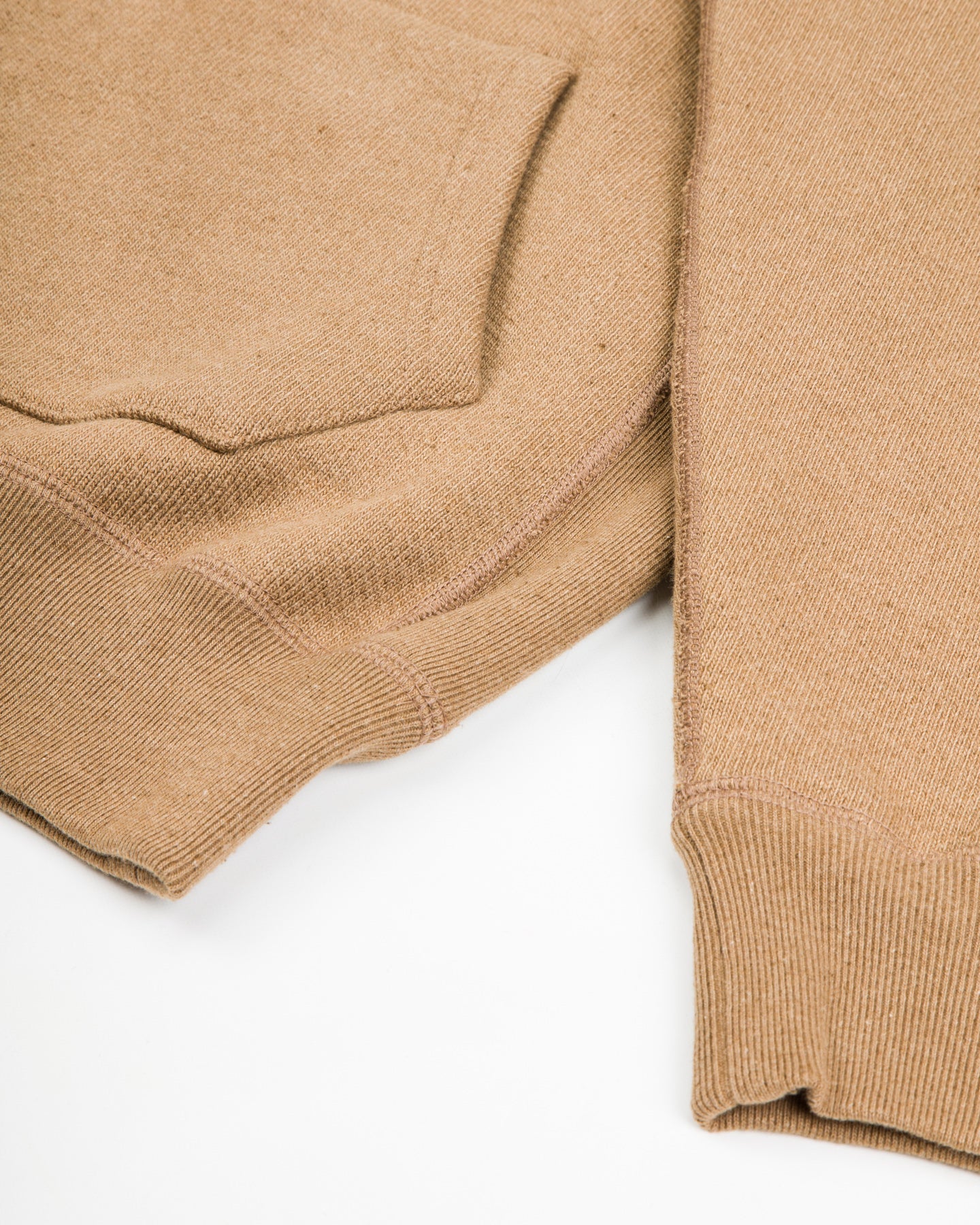 Wonder Looper Foxfibre® Double Heavyweight French Terry Pullover Hoodie - Iron Mordant Coyote 80 - Standard & Strange