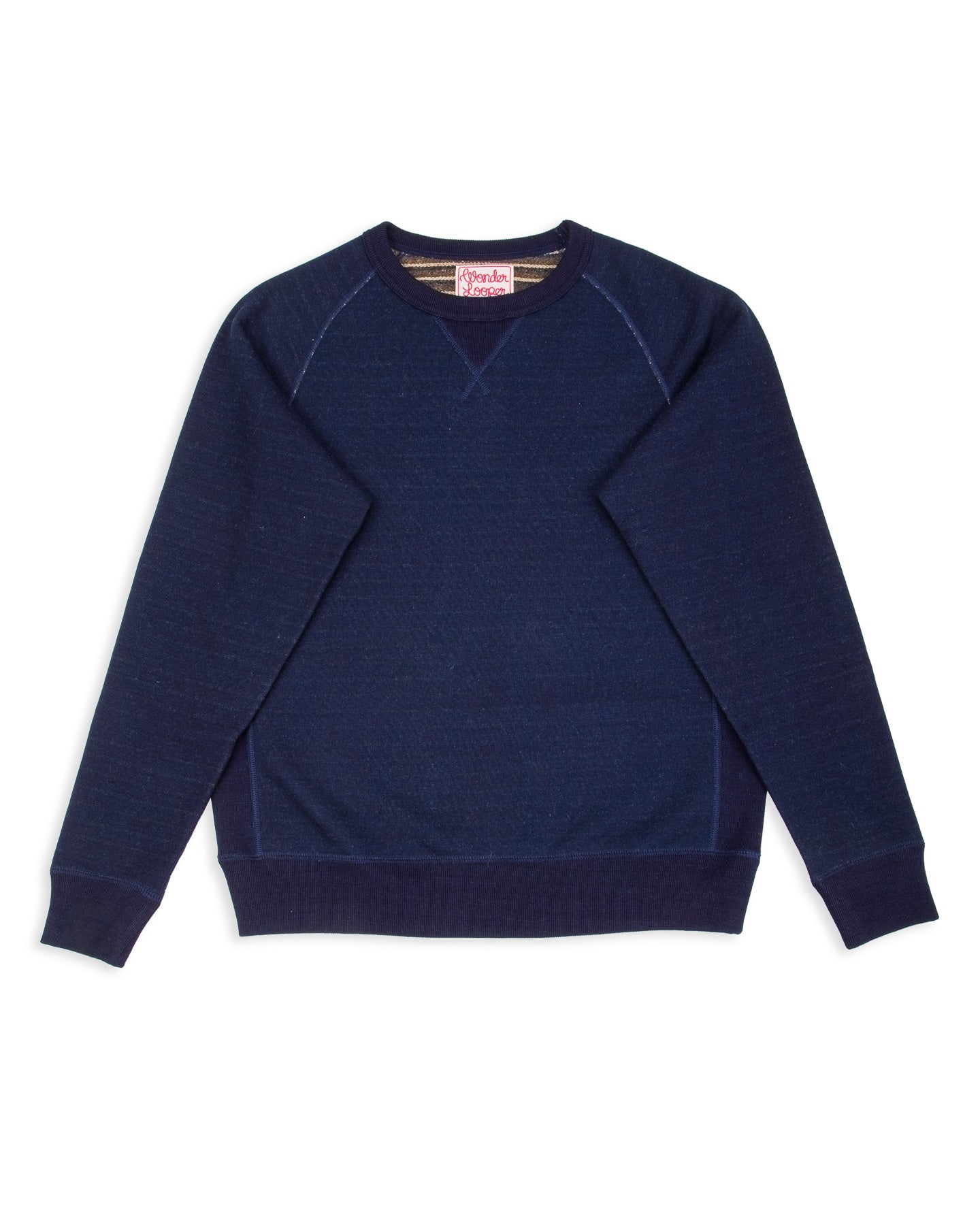 Wonder Looper Pullover Crewneck - Real Indigo Blanket Striped French Terry - Standard & Strange