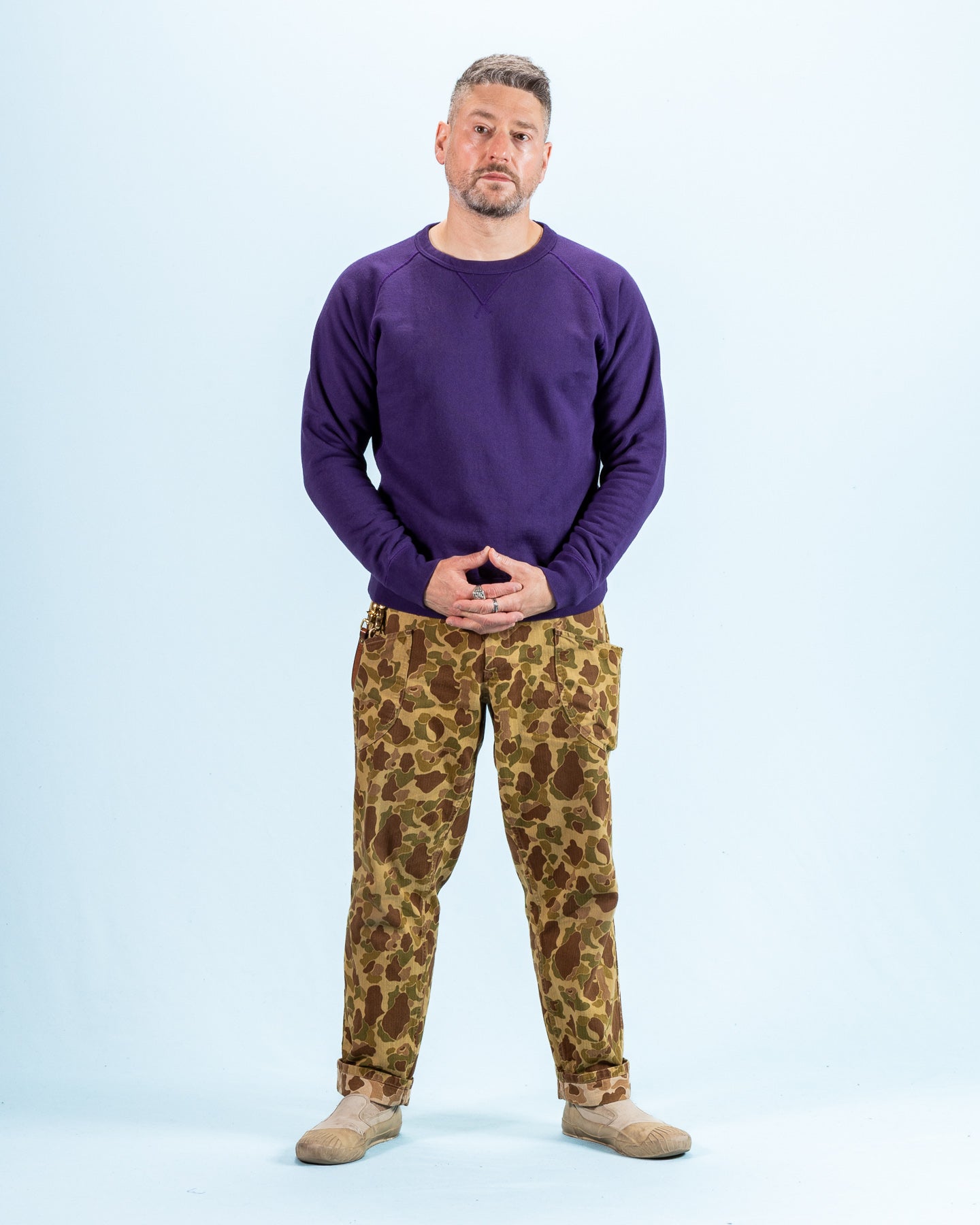 Wonder Looper Super Looper French Terry Pullover Crewneck - Purple - Standard & Strange