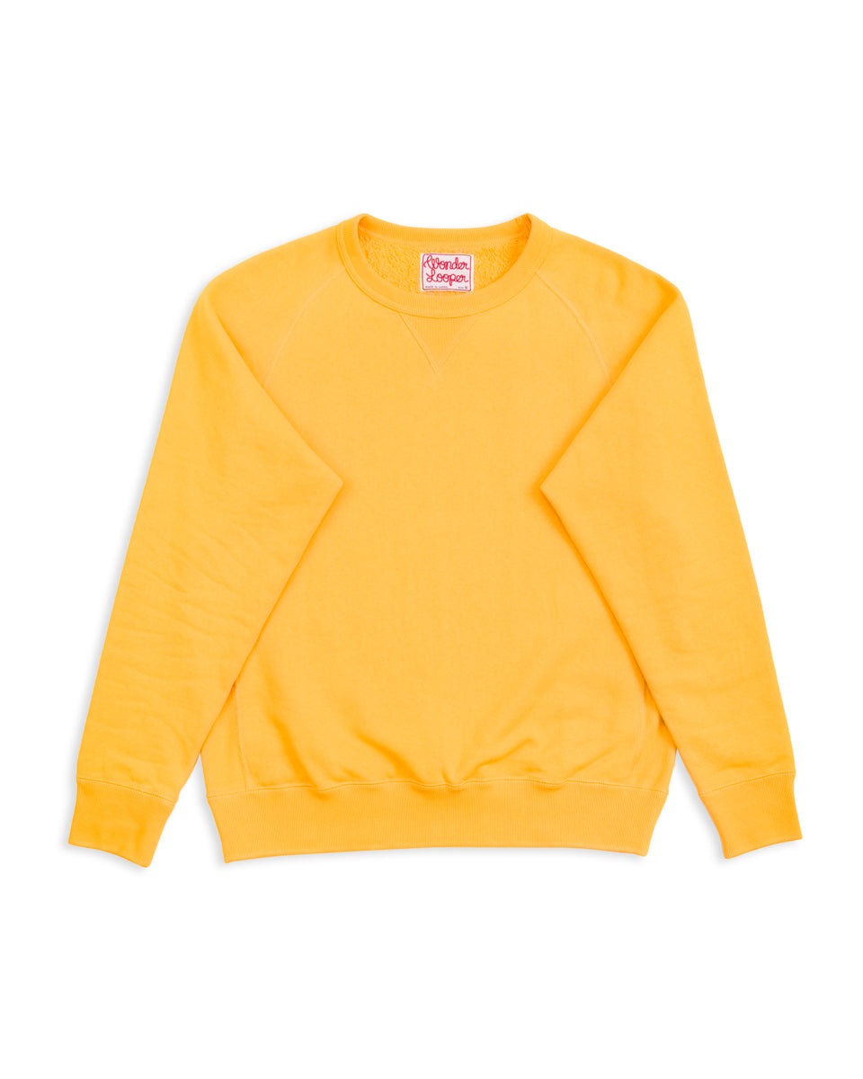 Wonder Looper Super Looper French Terry Pullover Crewneck Yellow
