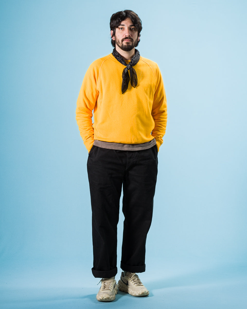 Wonder Looper Super Looper French Terry Pullover Crewneck - Yellow - Standard & Strange