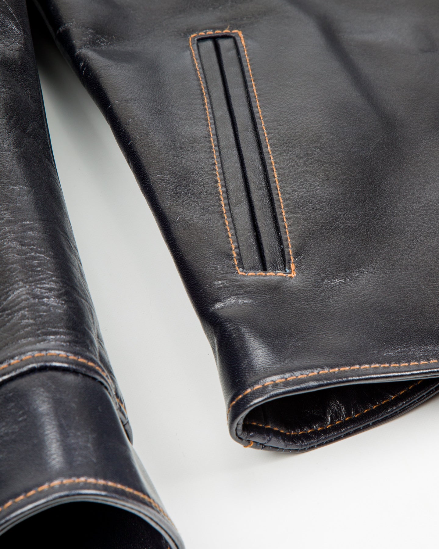 Y'2 Leather Indigo Dyed Horsehide Single Riders Jacket (IR-42) - Standard & Strange