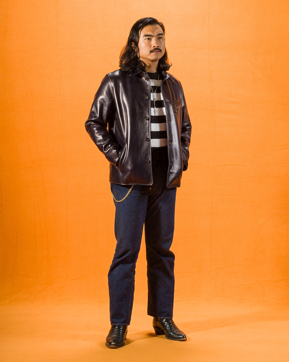 Y'2 Leather Indigo Horse Car Coat (IC-77) - Standard & Strange