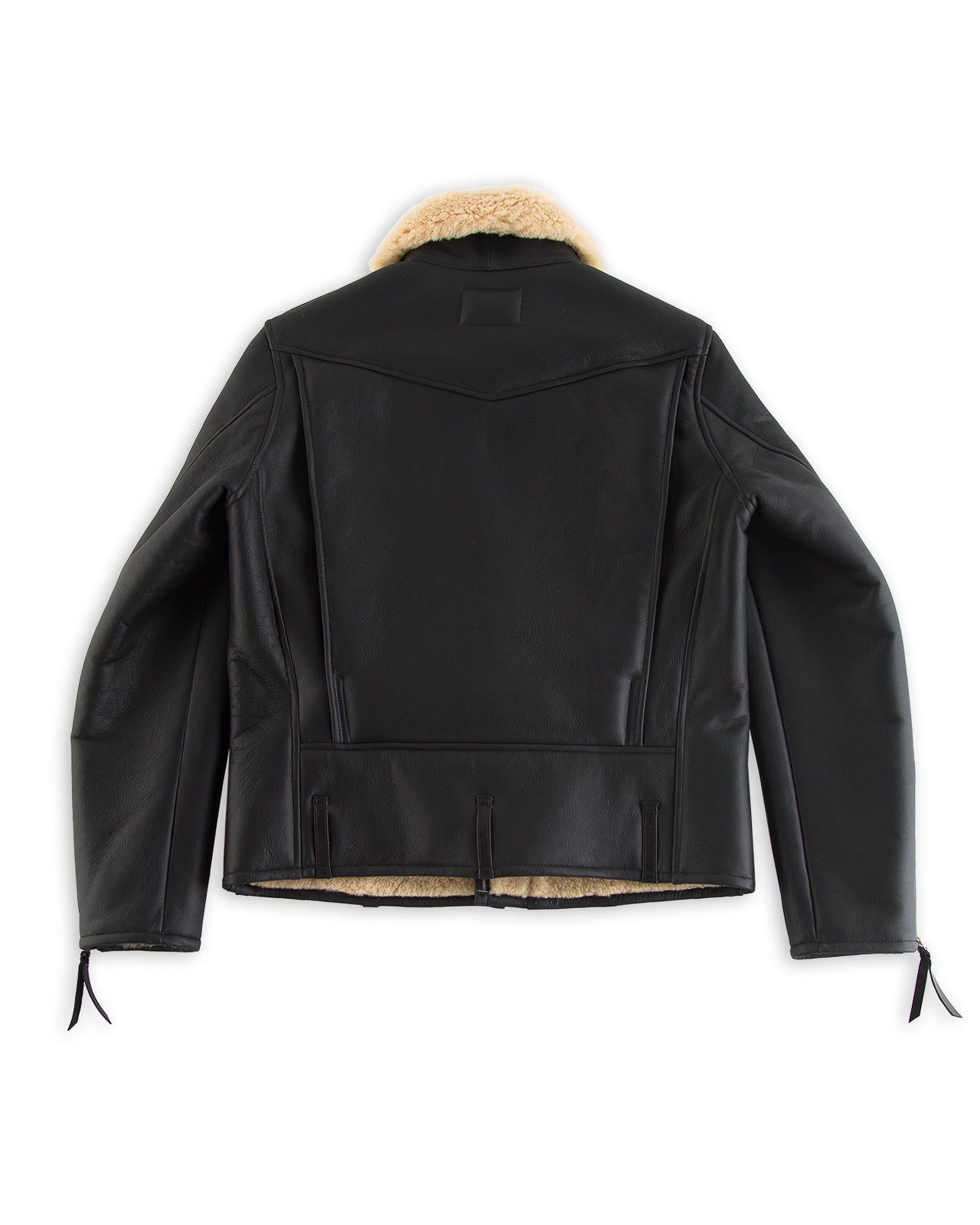 Y'2 Leather Merino Mouton D-Pocket Double Rider Jacket (CM-55) - Black - Standard & Strange