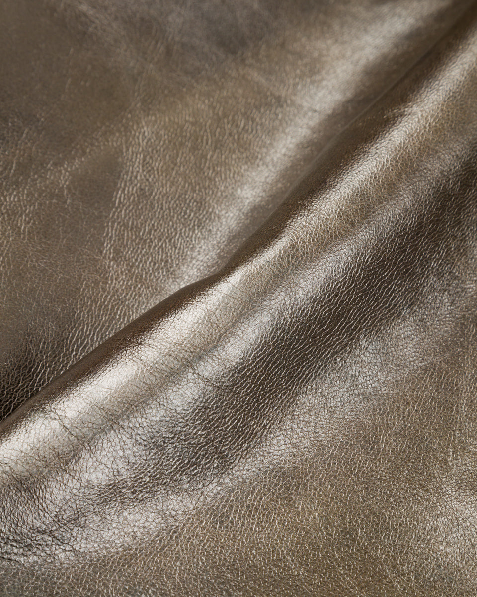 Y'2 Leather Sheepskin French Cyclist Jacket (YK-07) - Olive - Standard & Strange