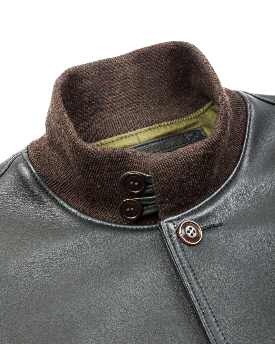 Y'2 Leather Sheepskin Type A-1 - Black - Standard & Strange