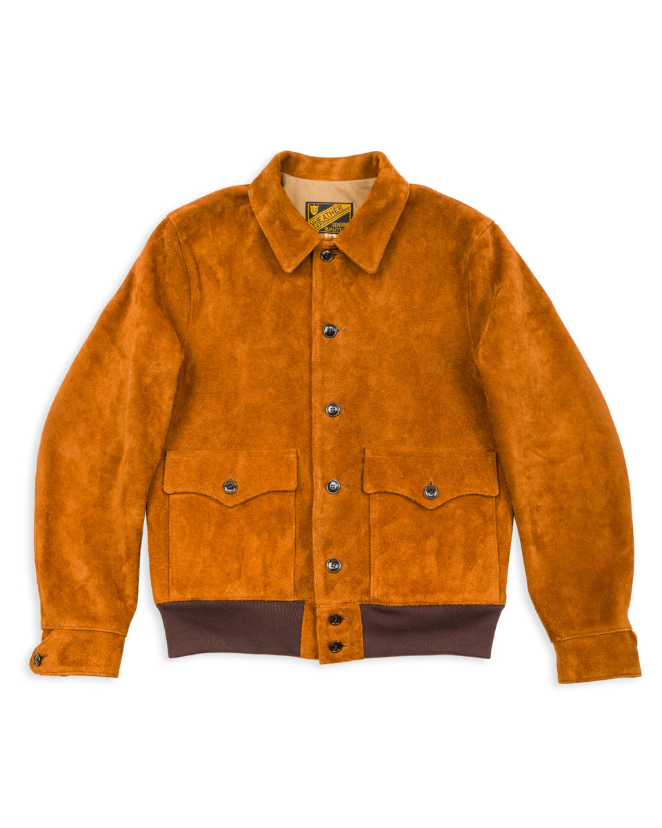 Y'2 Leather Steer Roughout Civilian Model A-1 (TB-149) - Camel - Standard & Strange